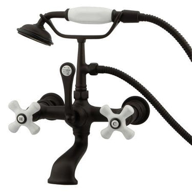 Kingston Brass Vintage Wall Mount Clawfoot Tub Filler with Hand Shower Clawfoot Tub Filler Kingston Brass